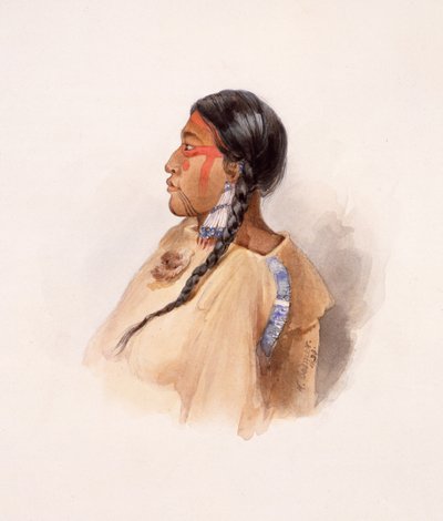 Cree-kvinnen av Karl Bodmer
