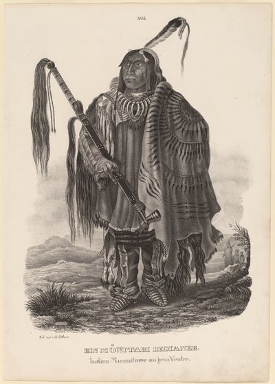 En Monitari-indianer av Karl Bodmer