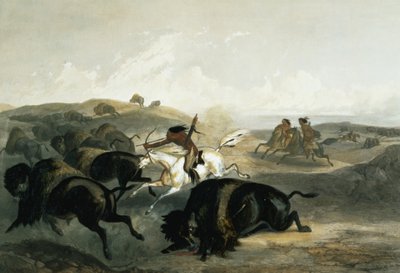 Indians Hunting the Bison, plate 31 fra bind 2 av 
