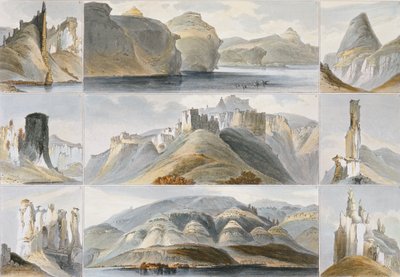 Remarkable Hills on the Upper Missouri, plate 34 fra bind 2 av 