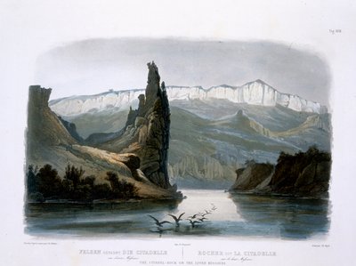The Citadel Rock on the Upper Missouri, plate 18 fra bind 1 av 