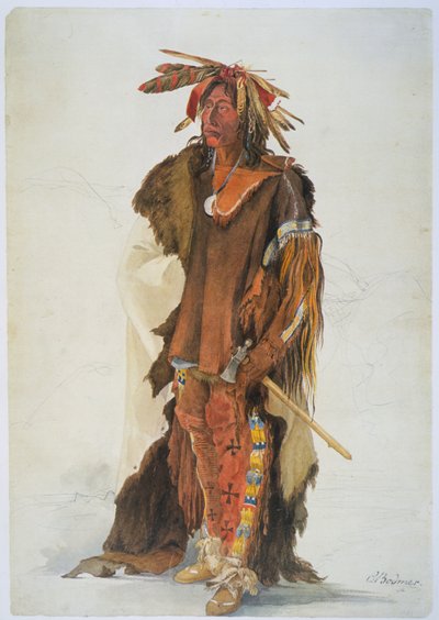 Wahk-ta-Ge-Li. En Sioux-kriger av Karl Bodmer