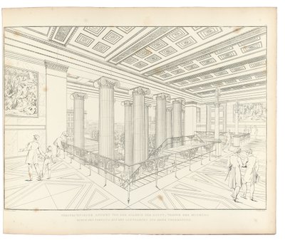 Altes Museum Berlin: Utsikt over trappen, 1852 av Karl Friedrich Schinkel