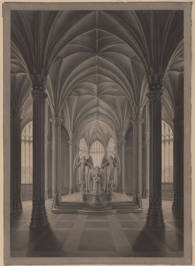 Berlin. Charlottenburg slott, slottsparken, dronning Louises mausoleum. Interiør av Karl Friedrich Schinkel