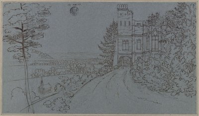 Köstritz. Kunstig ruin i slottsparken (?) av Karl Friedrich Schinkel