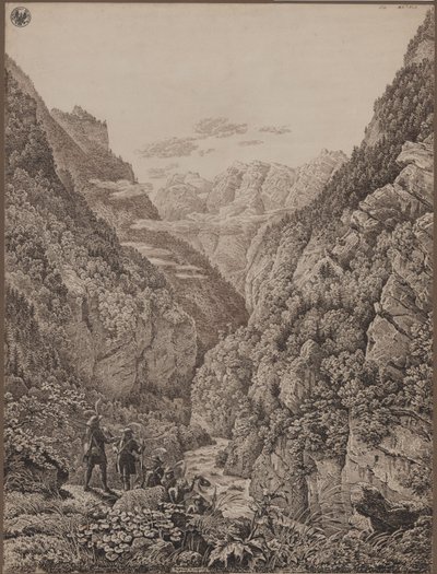 Pass Lueg ved Salzburg av Karl Friedrich Schinkel