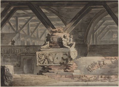 Scenedesign: Et gravhvelv av Karl Friedrich Schinkel