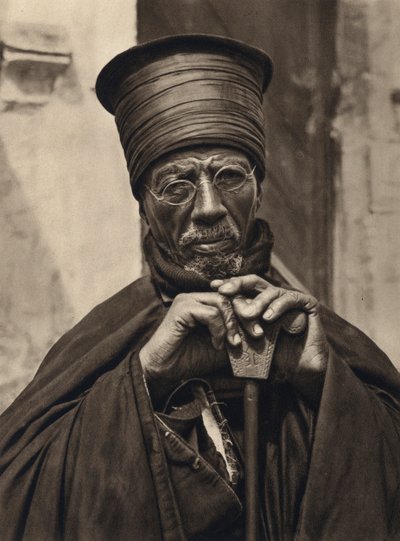 Jerusalem, abyssiniske prester (s/hvitt bilde) av Karl Grober