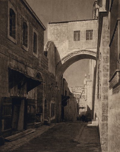 Jerusalem, Ecce Homo-Arch (s/hvitt bilde) av Karl Grober