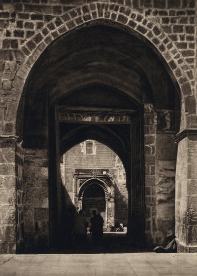 Jerusalem, inngang til tempelstedet (s/hvitt bilde) av Karl Grober
