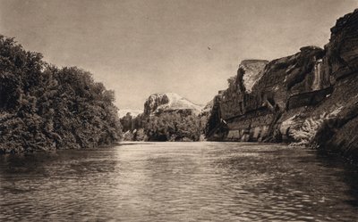 Den bratte bredden av Jordan (s/hvitt bilde) av Karl Grober