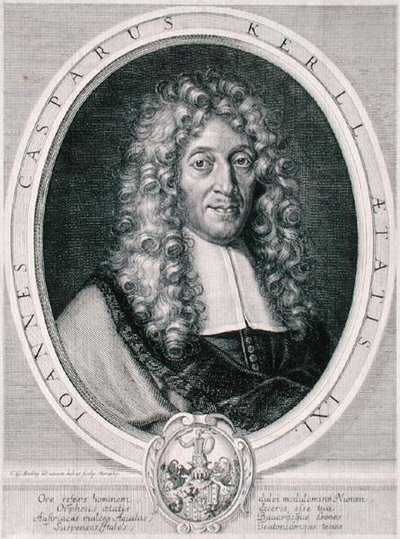 Johann Caspar Kerll (1627-93) gravert av Monachy (gravering) av Karl Gustave (after) Amling