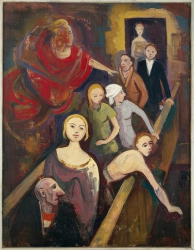 På trappen med en engel av Karl Hofer