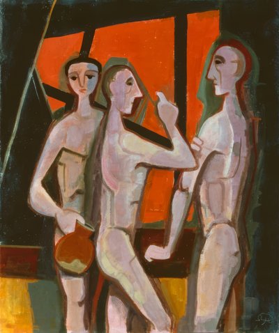 Tre menn i rommet av Karl Hofer