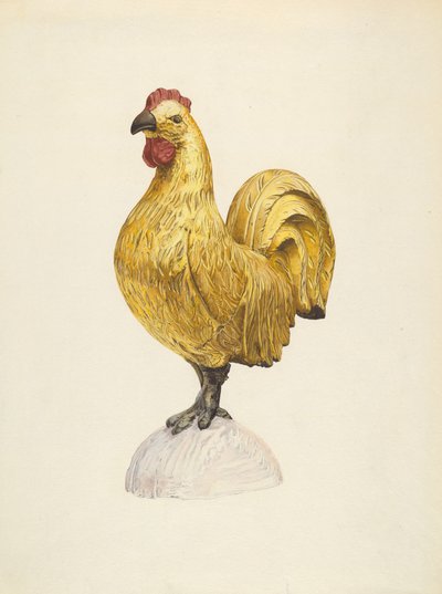Forgylt trehane av Karl J. Hentz