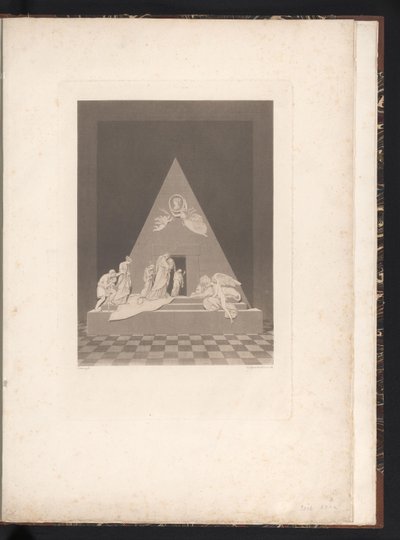 Forfra av begravelsesmonumentet Graven til Maria Christina, erkehertuginne av Østerrike, i Augustinerkirche i Wien (serietittel) av Karl Joseph Aloys Agricola
