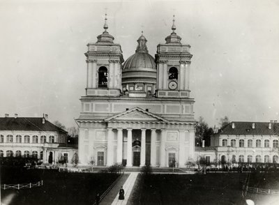 Treenighetskatedralen til St. Alexander Nevsky Lavra i St. Petersburg, 1910-tallet av Karl Karlovich Bulla