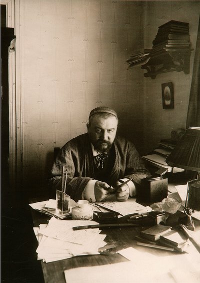 Forfatteren Alexander Ivanovich Kuprin (s/hvitt bilde) av Karl Karlovich Bulla
