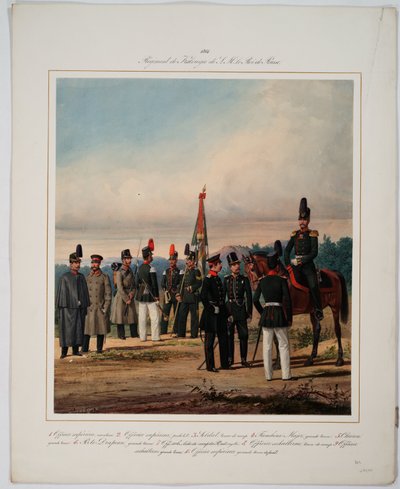 5. Kaluga infanteriregiment av keiser Wilhelm I av Preussen, 1861 av Karl Karlovich Piratsky