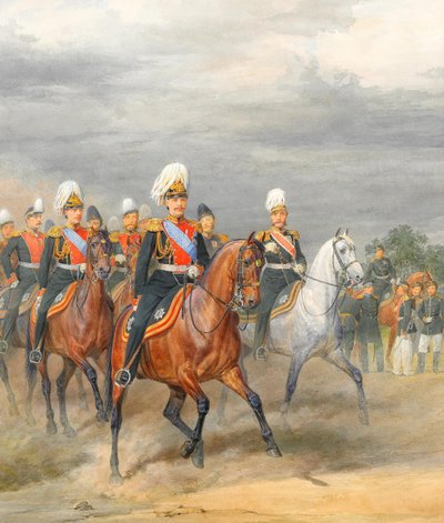 Offiserer for kavaleriets monterte regiment av Karl Karlovich Piratsky
