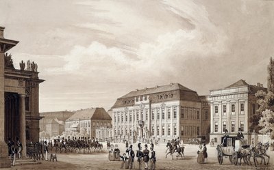 Unter Den Linden, Berlin, ca. 1840 (akvarell) av Karl Loeillot de Mars