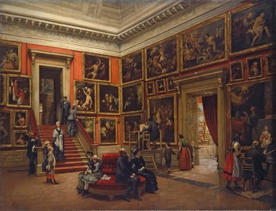 På Dresden-galleriet, 1881. av Karl Louis Preusser