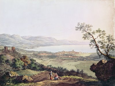 Utsikt over Genève fra Saconex i Savoy av Karl Ludwig Hackert