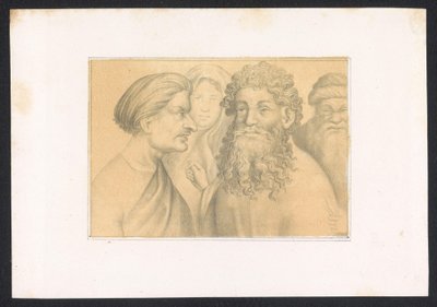 Tre menn og en ung kvinne Design og studier av en nederlandsk mester fra 1400-tallet. Århundre. Basert på originalene oppbevart i det kongelige bibliotek i Berlin (serietittel) av Karl Palzow