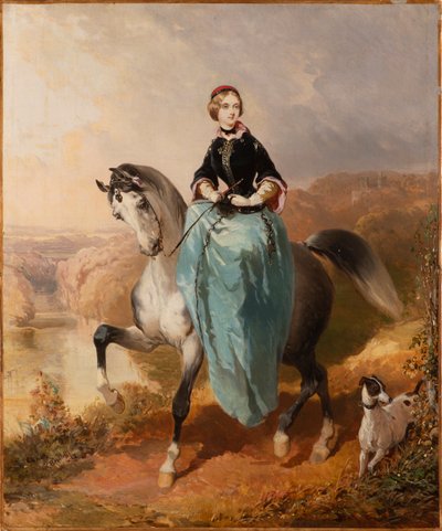 Rytter med hund, ca. 1850. av Karl Pavlovich Bryullov