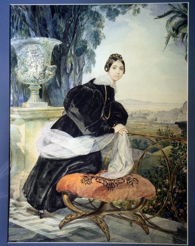 ""Portrett av storhertuginnen av Russland Elisabeth Saltykova (1802-1863)"" Maleri av Karl Pavlovich Briullov (Briullov) (1799-1852) 1833-1835 Statens russiske museum, St. Petersburg av Karl Pavlovich Bryullov