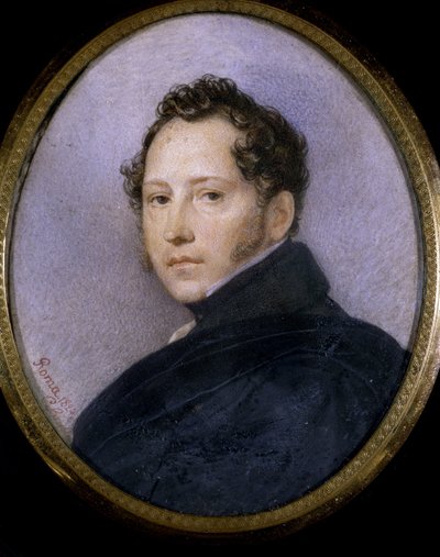 Portrett av kunstneren Sylvester Shchedrin (Sylvester Shchedrin) (1791-1830) (Portrett av kunstneren S. Shchedrin). Verk av Karl Pavlovich Briullov (Briullov) (1799-1852), akvarell på papir av Karl Pavlovich Bryullov
