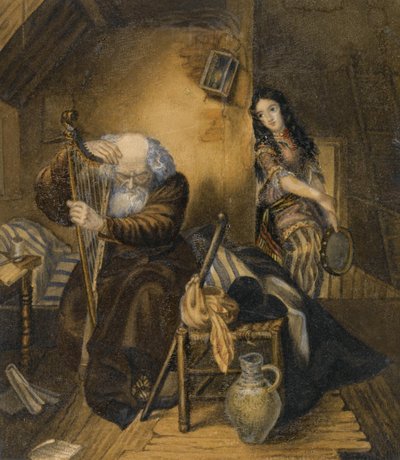 Illustrasjon til romanen Wilhelm Meisters lærlingskap av Johann Wolfgang von Goethe av Karl Pavlovich Bryullov