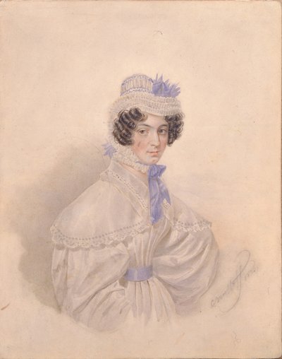 Portrett av Anna Borisovna Bakunina 1802-1835, 1835 av Karl Pavlovich Bryullov