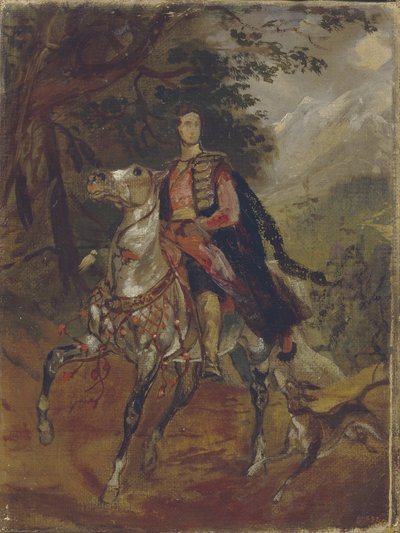 Portrett av grev Anatole Nikolaievich Demidov, 1. prins av San Donato 1812-1870, ca. 1831 av Karl Pavlovich Bryullov
