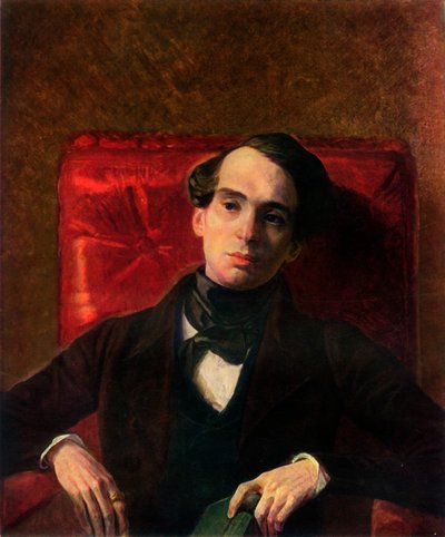 Portrett av forfatteren Alexandr Nikolayevich Strugovshchikov, 1840, 1965. av Karl Pavlovich Bryullov