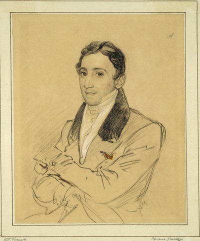Portrett av forfatteren Francesco Domenico Guerrazzi 1804-1873, 1834 av Karl Pavlovich Bryullov