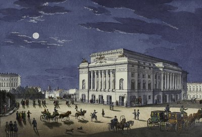 Alexandrinsky-teatret i St. Petersburg, første halvdel av 1800-tallet. av Karl Petrovich Beggrov