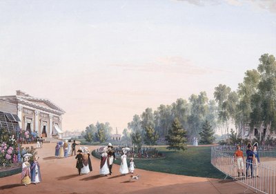 Utsikten over parken nær Yelagin-palasset, 1823 av Karl Petrovich Beggrov