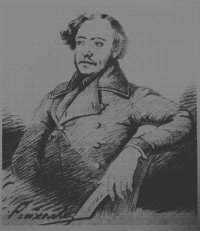 Nikolai Platonovich Ogarev 1813-1877, s. 1840 av Karl Reichel