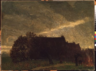"En landsby om høsten" (En landsby om høsten) Maleri av Karl Wendel (1878-1937) 1903 Mikalojus Konstantinas Ciurlionis Museum of Fine Arts, Kaunas, Litauen av Karl Wendel