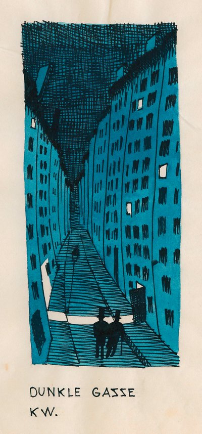 Dark Alley, ca. 1922 av Karl Wiener