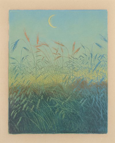 Moden kornåker: kveld (Ahrendelf am Abend) av Karl Wilhelm Arthur Illies