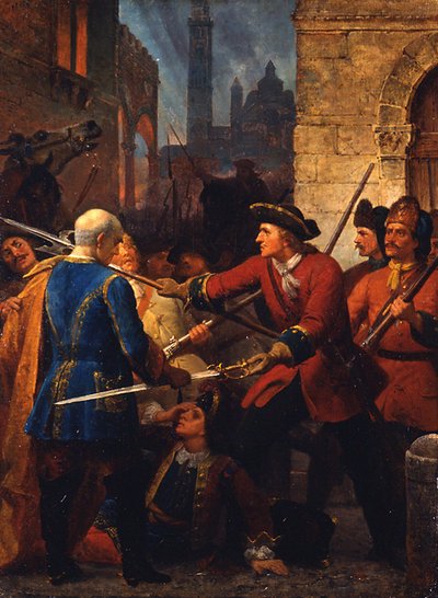 Raidet av Cremona 1702 av Karl von Blaas