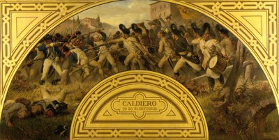 Slaget ved Caldiero 1805 av Karl von Blaas