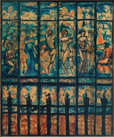Design for glassmalerier av Karoly Kernstok