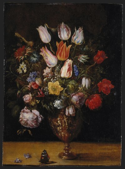 Blomster i en vase av Kasper or Gaspar van den Hoecke