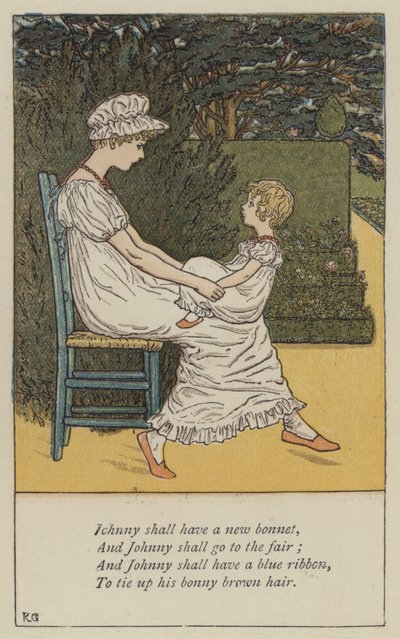 Johnny skal ha nytt panser (farge litho) av Kate (after) Greenaway