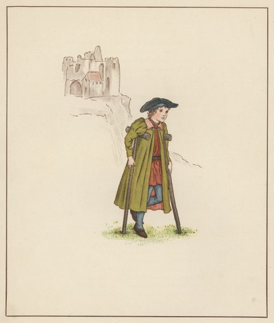 Kate Greenaway-illustrasjon for The Pied Piper of Hamelin av Robert Browning (litho-farge) av Kate (after) Greenaway
