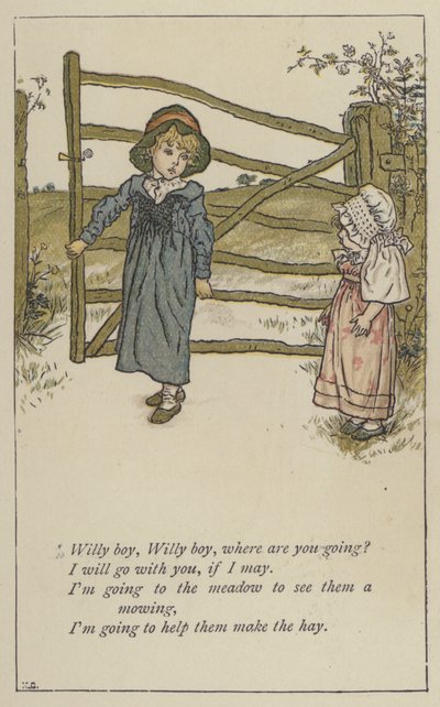 Willy-gutt, Willy-gutt, hvor skal du (farge litho) av Kate (after) Greenaway