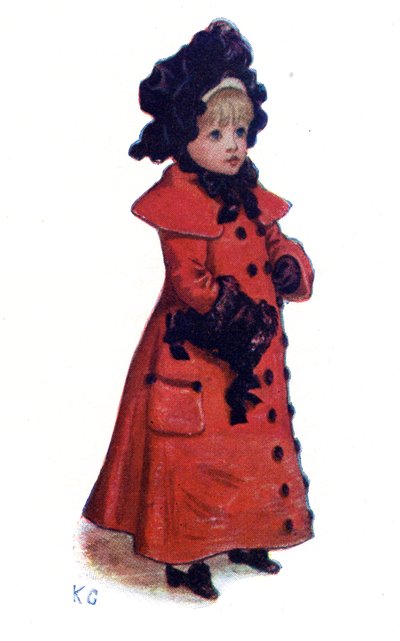 "Julekort" av Kate Greenaway. av Kate Greenaway